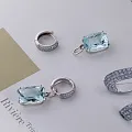 Серьги с аквамарином Серьги с аквамарином